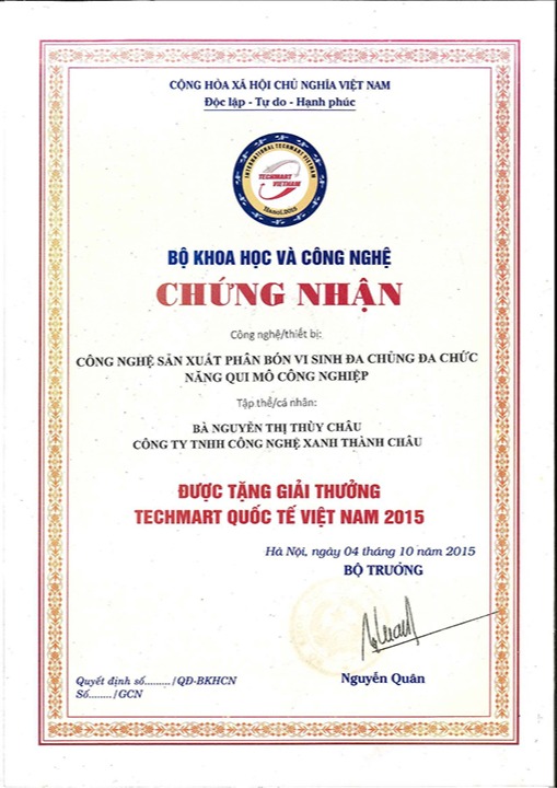 Giải thưởng Techmart Quốc tế Việt Nam 2015
